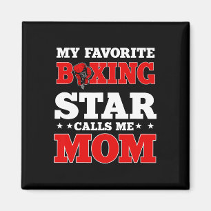 Íman Boxer Ring Luvas Boxer Mãe Dia de as mães Treinado
