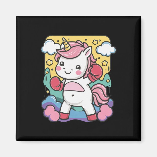 Íman Boxer Unicorn Com Luvas Boxing Adora Boxing (Frente)