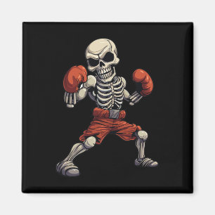 Íman Boxin do Kickboxer Skeleton Funny Kickboxer