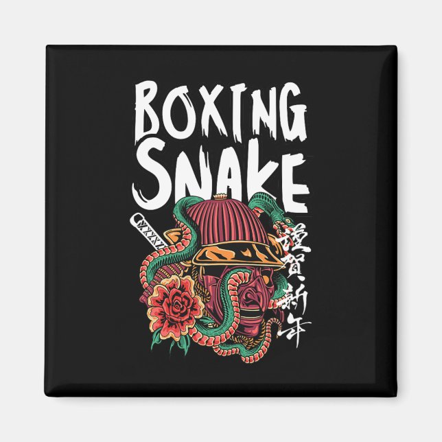 Íman Boxing Cobra Japonês Samurai Warrior Cobra Fighte (Frente)