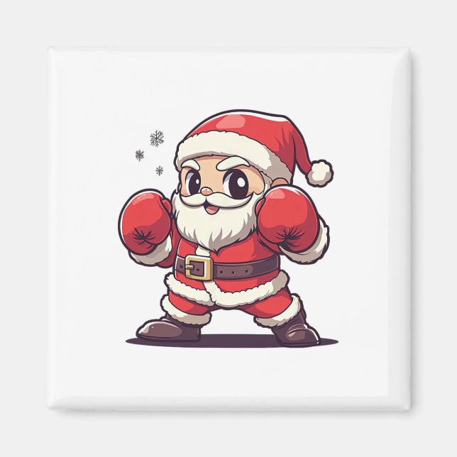 Íman Boxing do Pai Natal Bonito - Natal com tema de Nat (Frente)