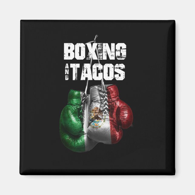 Íman Boxing E Tacos Engraçado México (Frente)