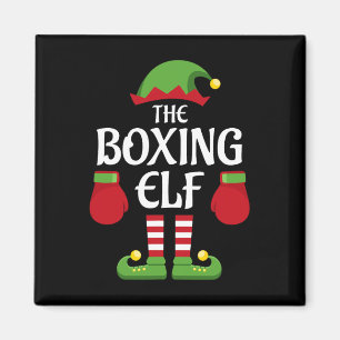 Íman Boxing Elf Family Matching Group Caixa de Natal