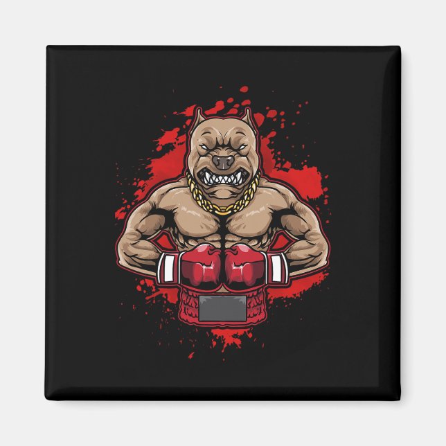 Íman Boxing Pit Bull ama Pitbulls Workout Animal (Frente)