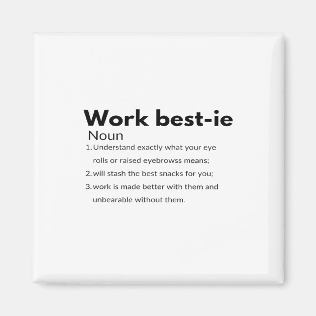 Íman Boxy de Bestie de Trabalho (Frente)