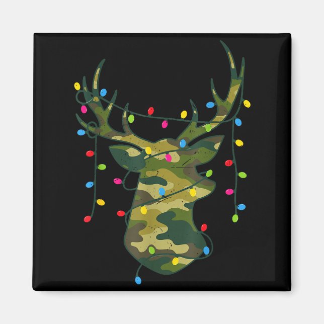 Íman Boy Men Camo Deer Hunting Christmas Light Pajama P (Frente)