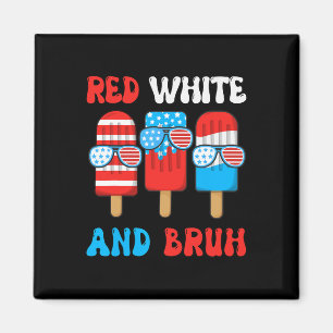 Íman Boy Red White Bruh 4 de julho de 2004 Popsicle Usa