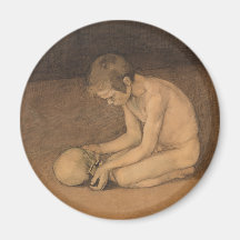 Boy with Skull (por Magnus Enckell)