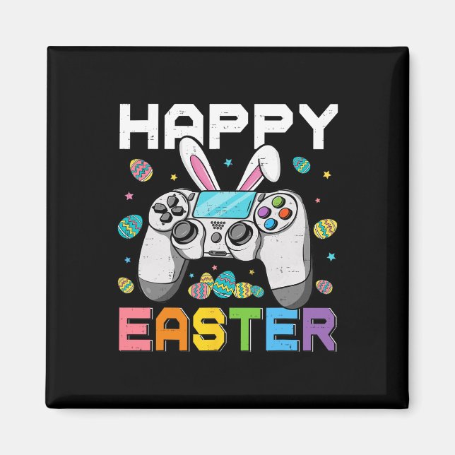 Íman Boys Gamer Happy Easter Day Video Games Bunny Gami (Frente)
