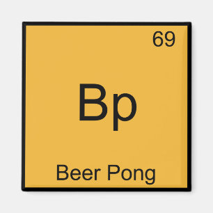 Íman Bp - Beer Pong - Símbolo De Elemento Químico Eng