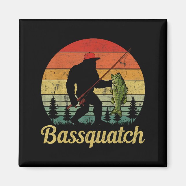 Íman Bquatch B Fishing Humor Bigfoot Ufo Sasquatch  (Frente)
