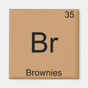 Íman Br - Brownies - Símbolo de Elemento Químico Engr