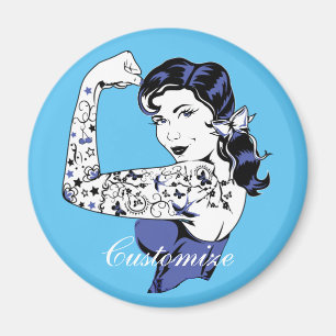 Íman Braço da menina do tatuagem acima de Thunder_Cove