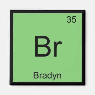 Íman Bradyn Name Chemistry Elemento de Química Mesa Pe