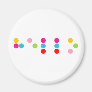 Íman Braille - idioma cego alfabeto letras saudáveis te