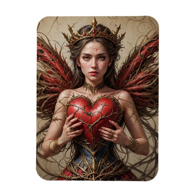 Íman Brambles Fairy Red Heart (Vertical)