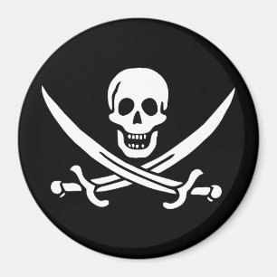 Íman Branco, Bandeira Pirata, Calico Jack, Caveira e Cu