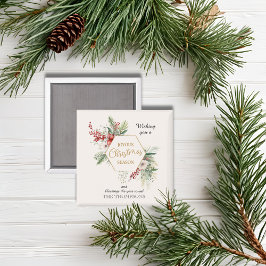 Íman Branco Botânico de Natal Simples, Chamado De Aquar