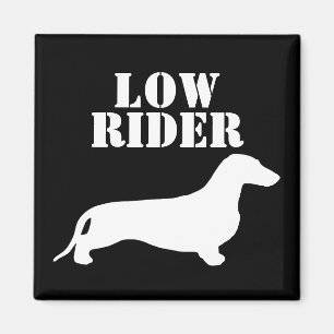 Íman Branco da silhueta do Dachshund + suas ideias