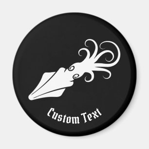 Íman Branco do ícone do calamar