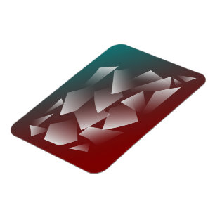 Íman branco quebrado com burgundy teal