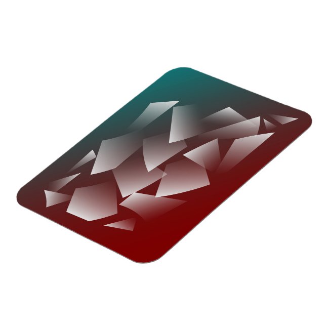 Íman branco quebrado com burgundy teal (Left Side)