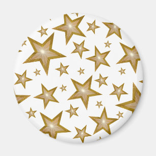 Íman Branco redondo da imã de geladeira Dourado da