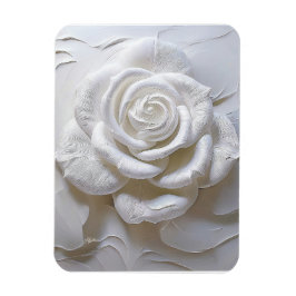 Íman Branco sobre Branco - Rosa Esculpida