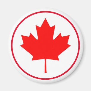 Íman Branco vermelho da folha de bordo canadense