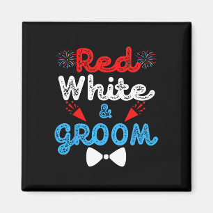 Íman Branco Vermelho E Festa de casamento Engraçada De 
