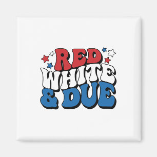 Íman Branco Vermelho E Retrô Devidamente Cortado 4 De J