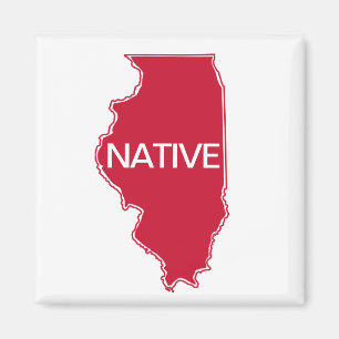 Íman Branco vermelho nativo de Illinois