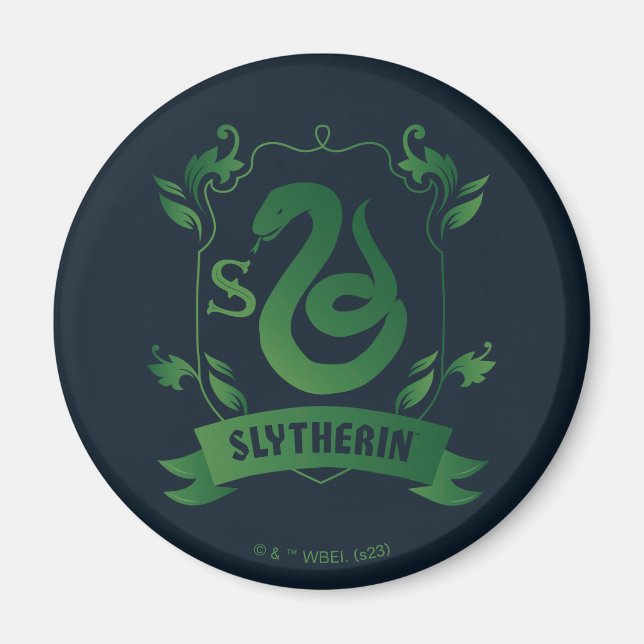 Íman Brasão da Casa SLYTHERIN™ Enfeitado (Frente)