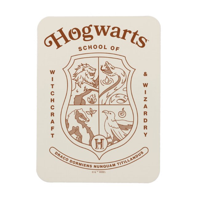 Íman Brasão da Escola de Magia e Bruxaria HOGWARTS™ (Vertical)