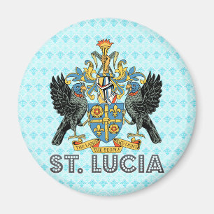 Íman Brasão de alta qualidade de St Lucia