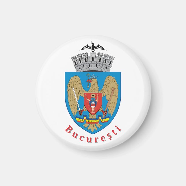 Íman Brasão de armas de Bucareste, Romênia (Frente)