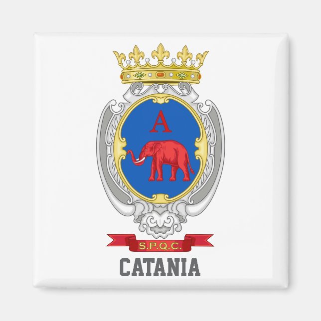 Íman Brasão de armas de Catania, Sicília (Frente)