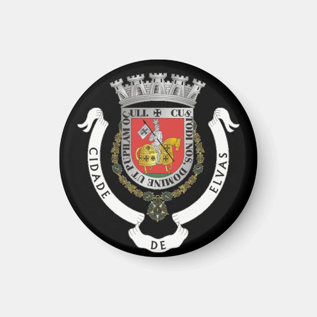 Íman Brasão de Armas de Elvas, Portugal (Frente)