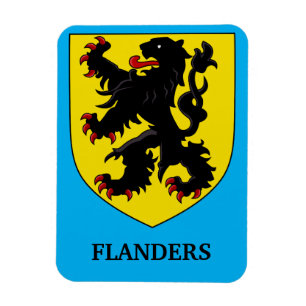 Íman Brasão de Armas de Flandres Leão Heraldico