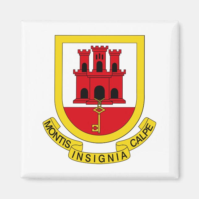 Íman Brasão de armas de Gibraltar (Frente)