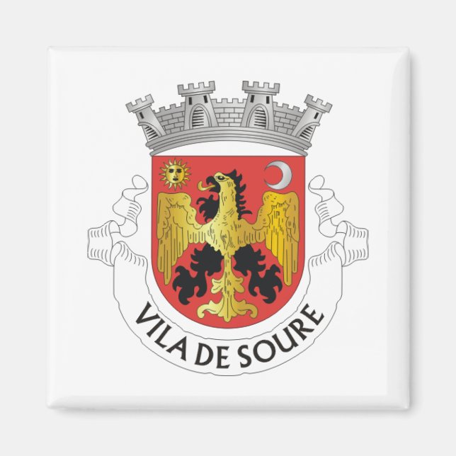 Íman Brasão de Armas de Soure, Portugal (Frente)