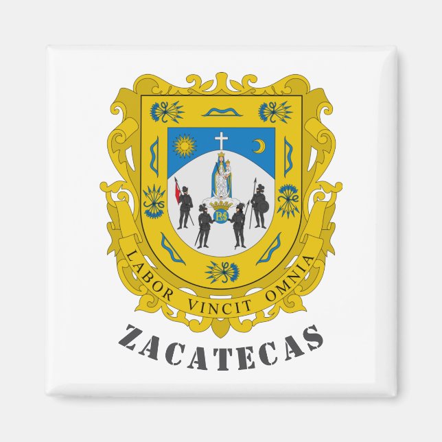 Íman Brasão de Armas de Zacatecas, México (Frente)