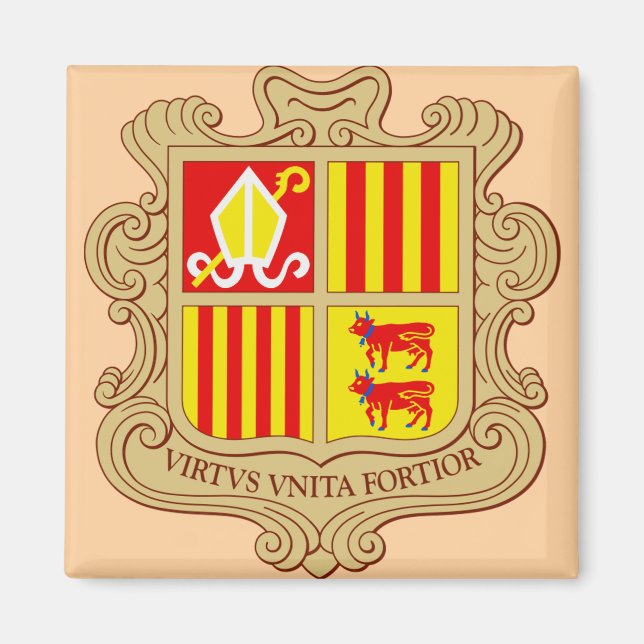 Íman Brasão de Armas Histórico da Coprincipality de And (Frente)