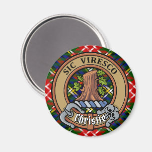 Íman Brasão do Clã Christie sobre Tartan