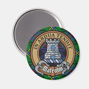 Íman Brasão do Clã Malcolm sobre Tartan