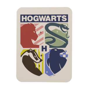 Íman Brasão Estampado Vintage HOGWARTS™