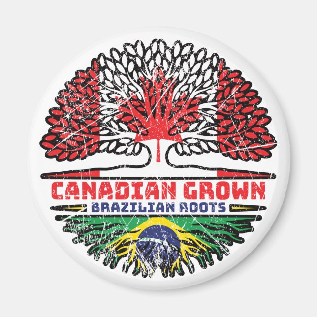 Íman Brasil: Canadá, Canadá, Bandeira de Raízes de Árvo (Frente)