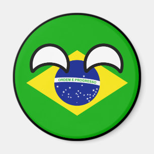 Íman Brasil Geeky de tensão engraçado Countryball