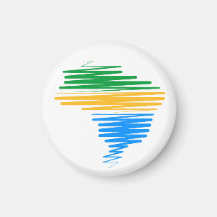 Íman Brasil mapeia borda com cores de bandeira brasilei