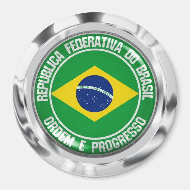 Íman Brasil Round Emblem (Frente)